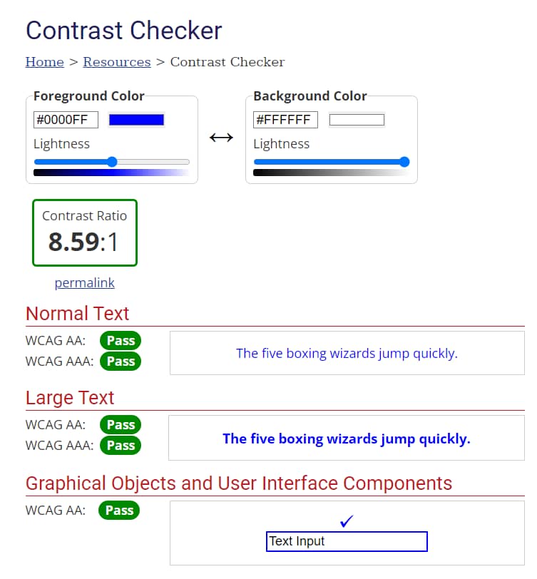 ux audit accessibility contrast checker