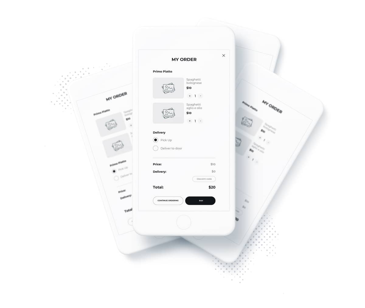 app design templates checkout process
