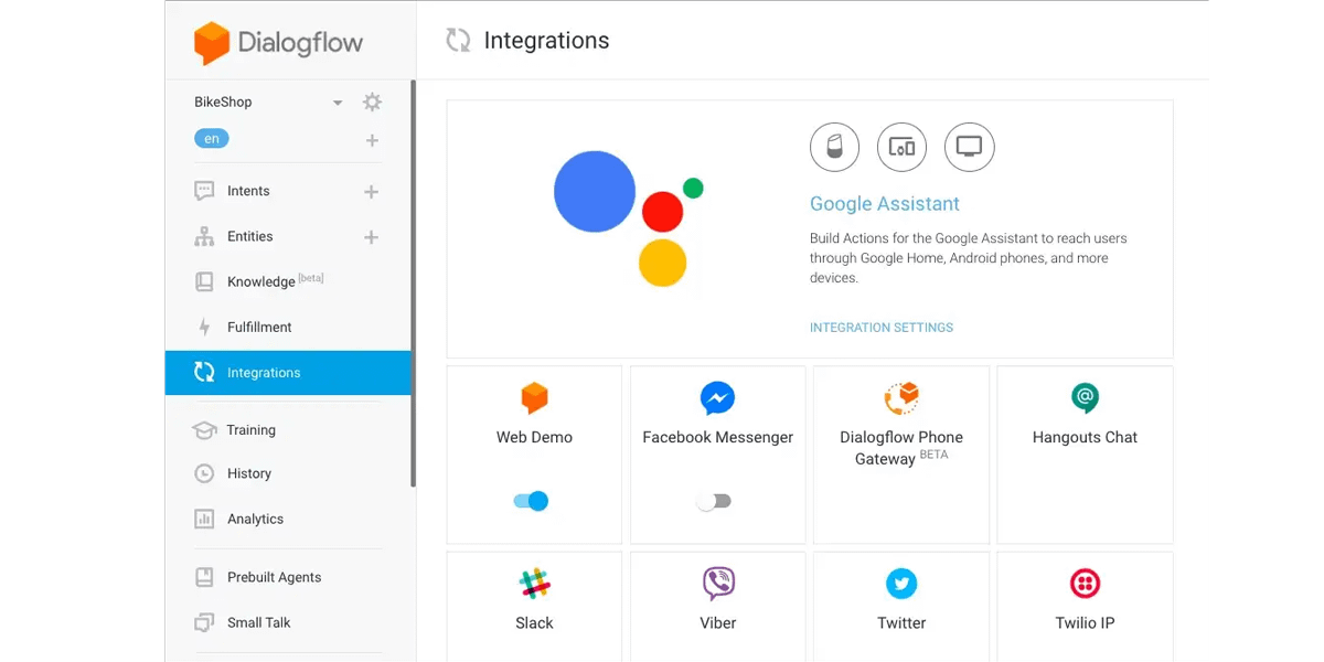 virbe dialogflow