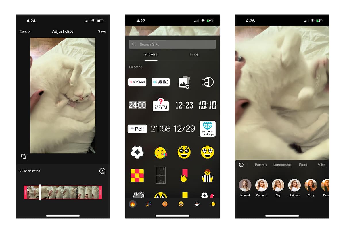 tiktok ui video editing features